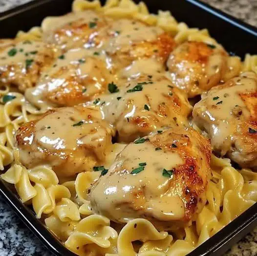 Creamy One-Skillet Chicken and Noodles