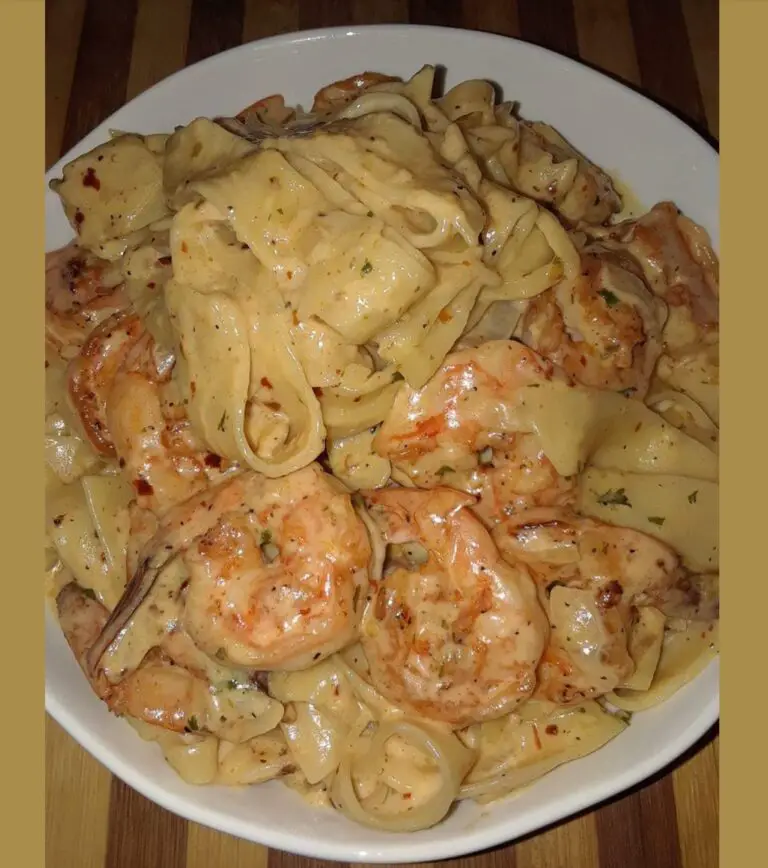 Creamy Shrimp Fettuccine Pasta with Homemade Alfredo Sauce