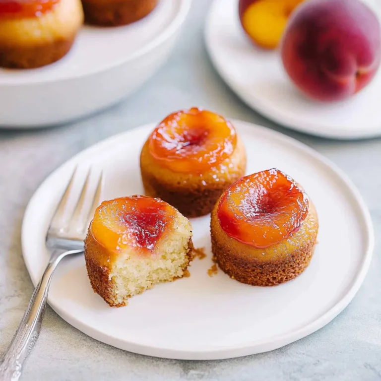 Peach Upside Down Mini Cakes