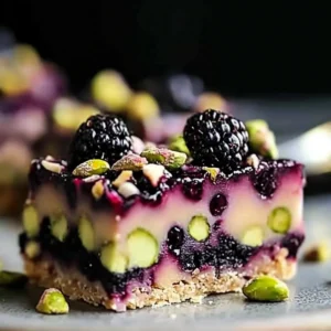 Blackberry Pistachio Dream Bars