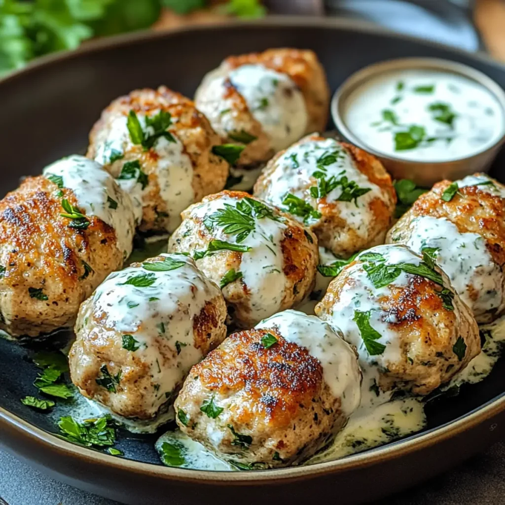 Chicken Kofta with Garlic Yogurt Sauce Recipe