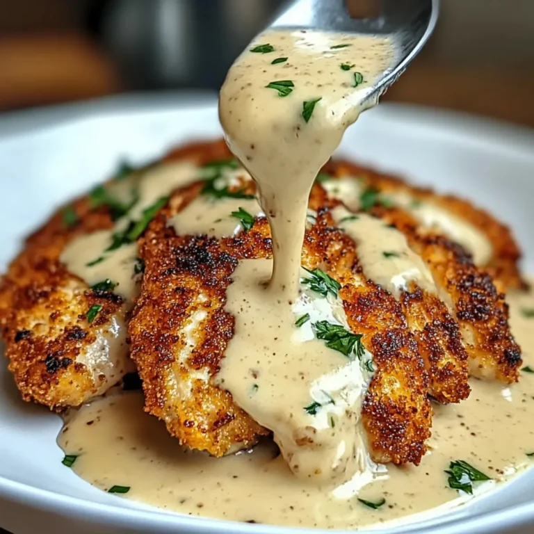 Parmesan Crusted Chicken with Creamy Garlic Sauce