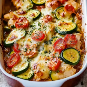 Best Mediterranean Chicken Zucchini Bake
