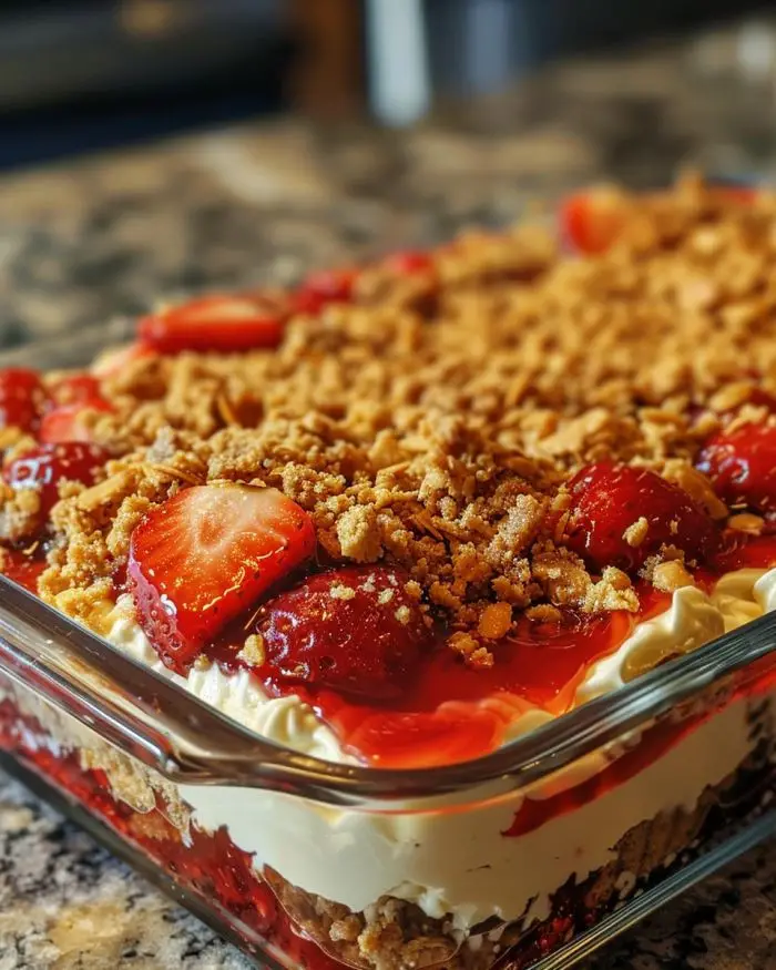 Strawberry Crunch Cheesecake Delight 🍓✨