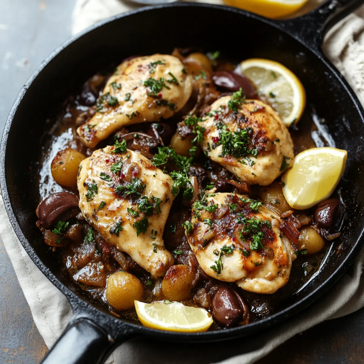 Delicious Mediterranean Chicken Skillet 🍽️ Fresh & Healthy Family Dinner!