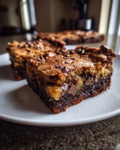 Delicious pumpkin chocolate chip brownies baked in 30 minutes.
