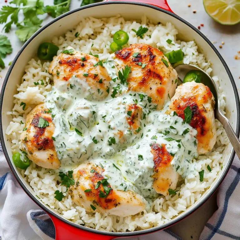 Dump-and-Bake Chicken Tzatziki with Rice Recipe