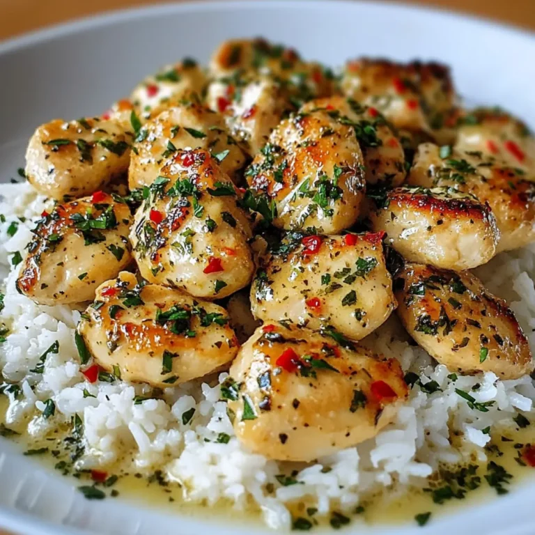 Chicken Scampi with Creamy Garlic Parmesan Rice -