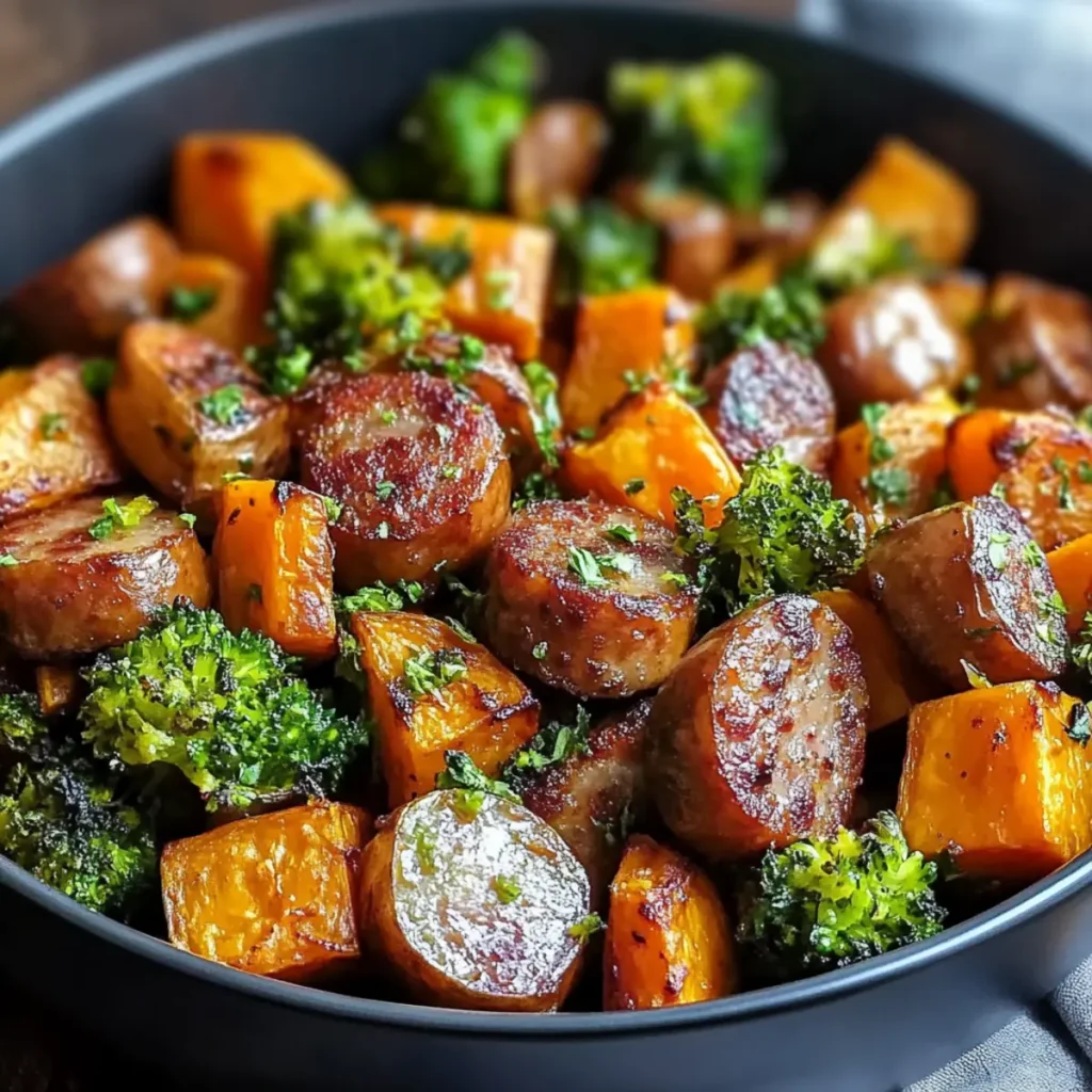 Honey Garlic Sausage Sweet Potatoes