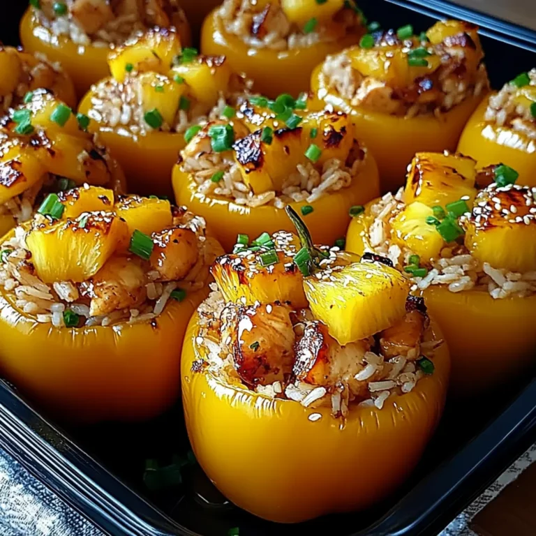 Teriyaki Pineapple Chicken and Rice Stuffed Peppers –