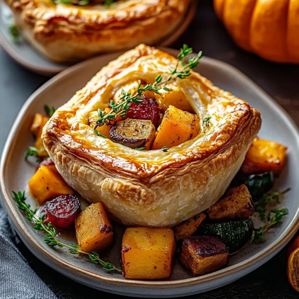 Roasted Autumn Vegetable Pot Pies