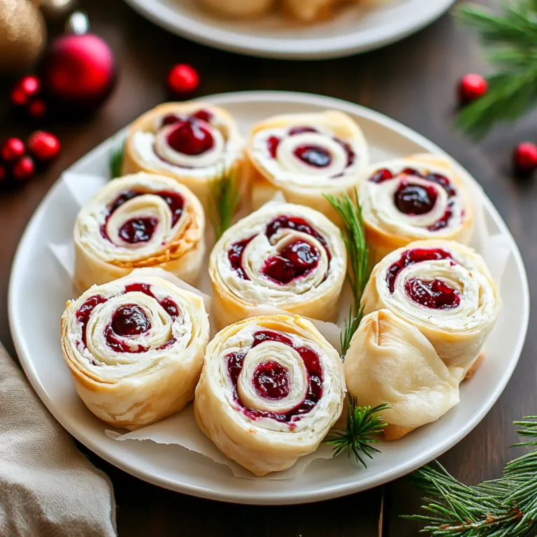 Festive Christmas Cranberry Roll Ups