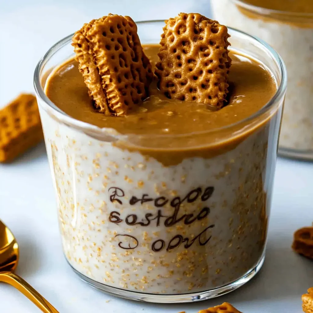 Easy Biscoff Overnight Oats (4 Ingredients)
