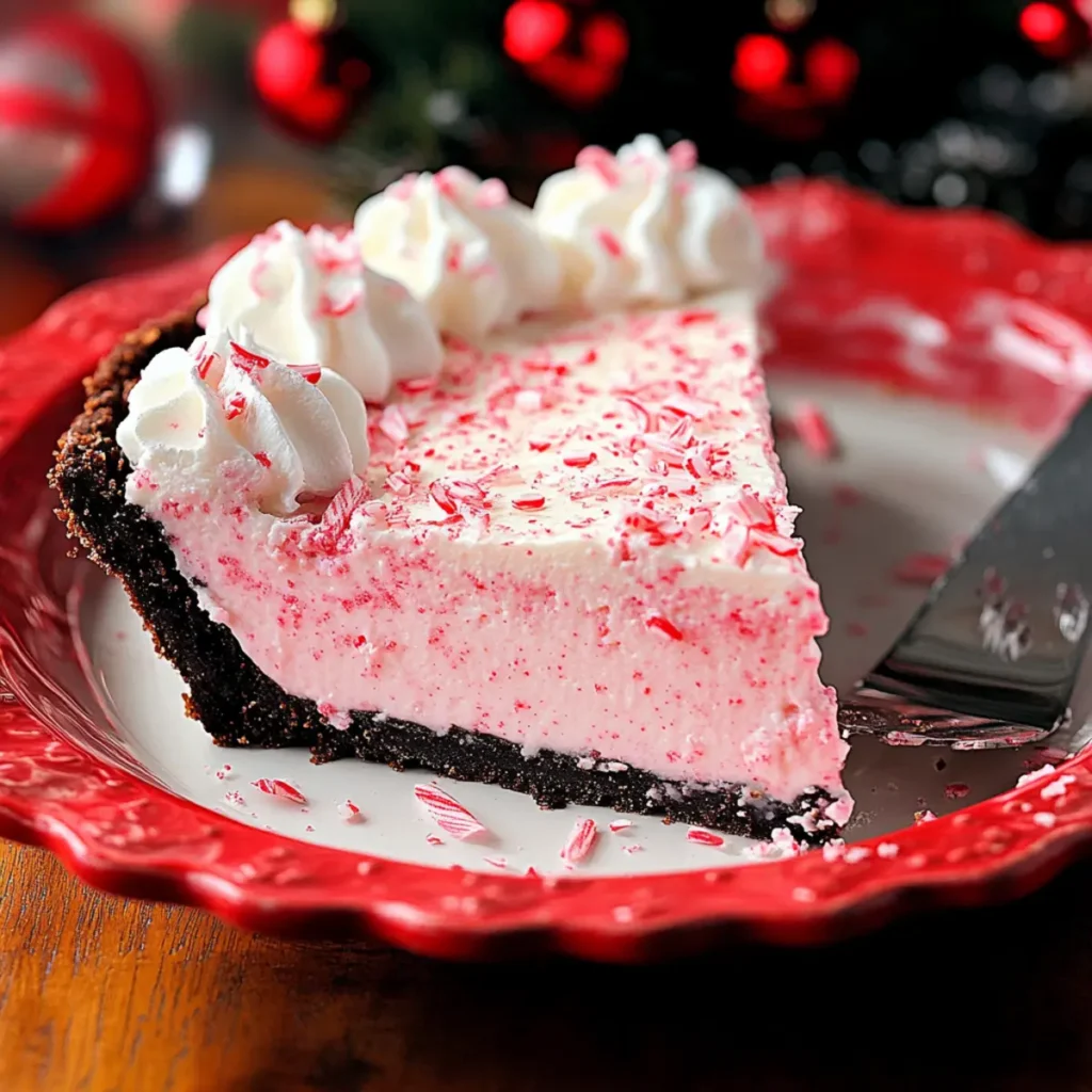 Quick Christmas Peppermint Pie