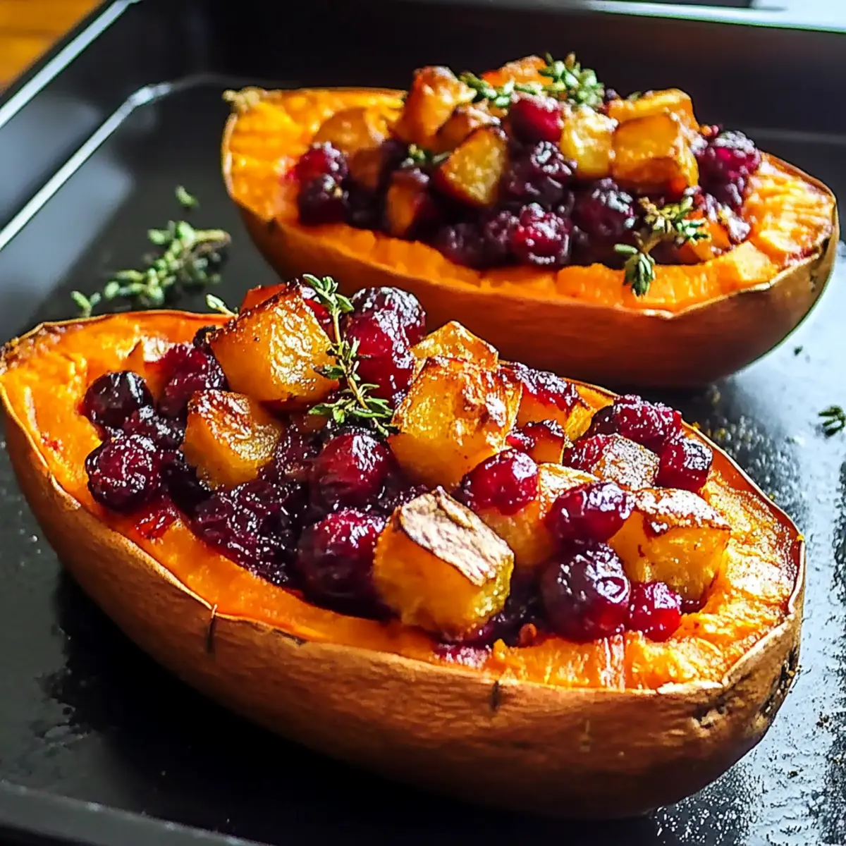 Irresistible Cranberry Apple Twice-Baked Sweet Potatoes – A Healthy Delight!