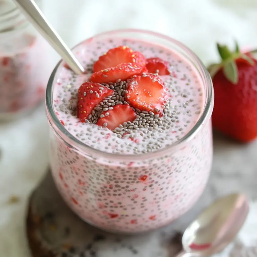 Creamy Strawberry Chia Pudding (with Greek Yogurt!) - Hummusapien