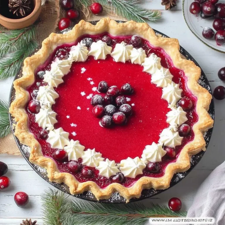 Cranberry Custard Pie
