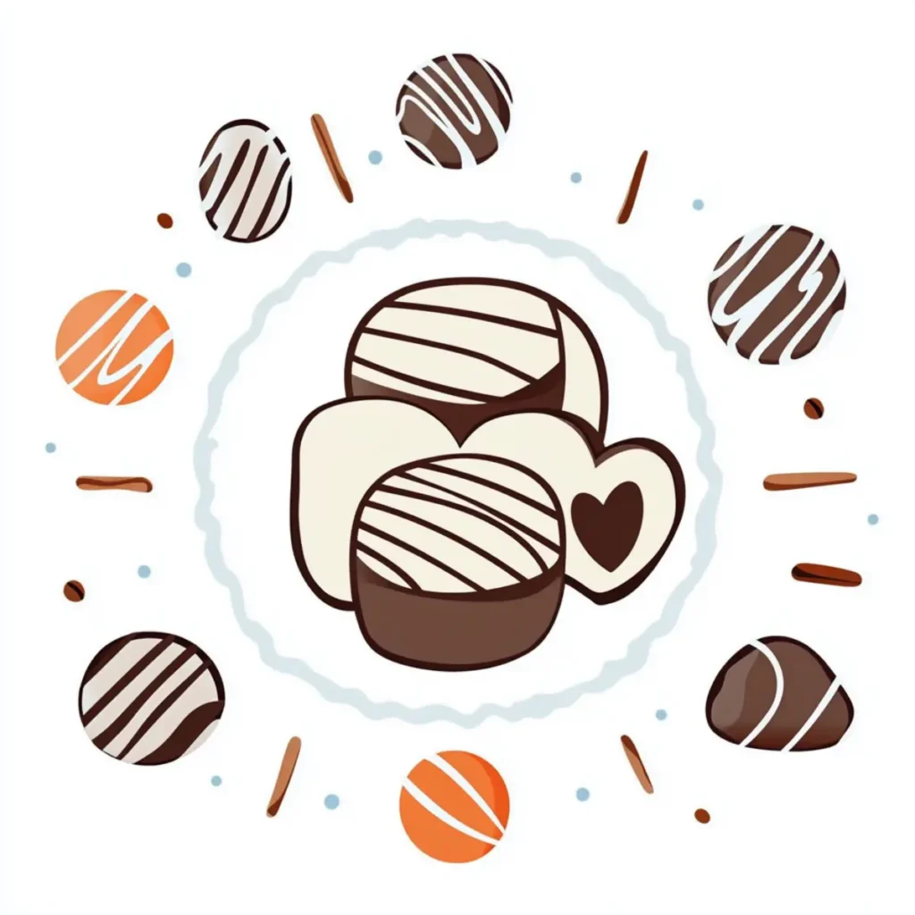 Gourmet Coffee-Infused Chocolate Bonbons with White Chocolate Coating