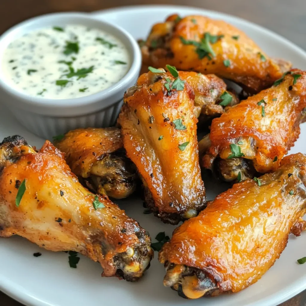 Air Fryer Game Day Chicken Wings - World Cuisine Recipes