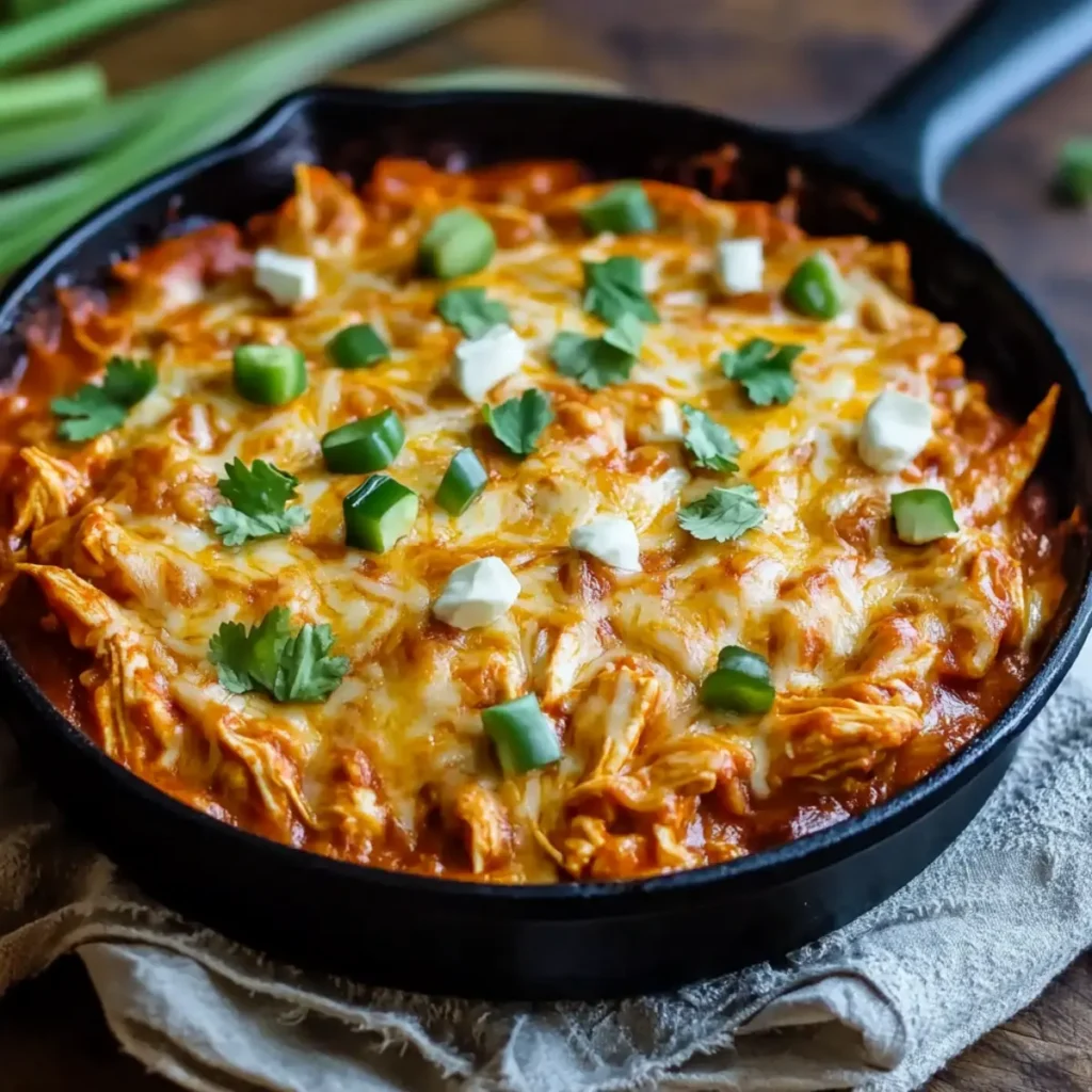 One Pot Low Carb Chicken Enchilada Skillet Recipe