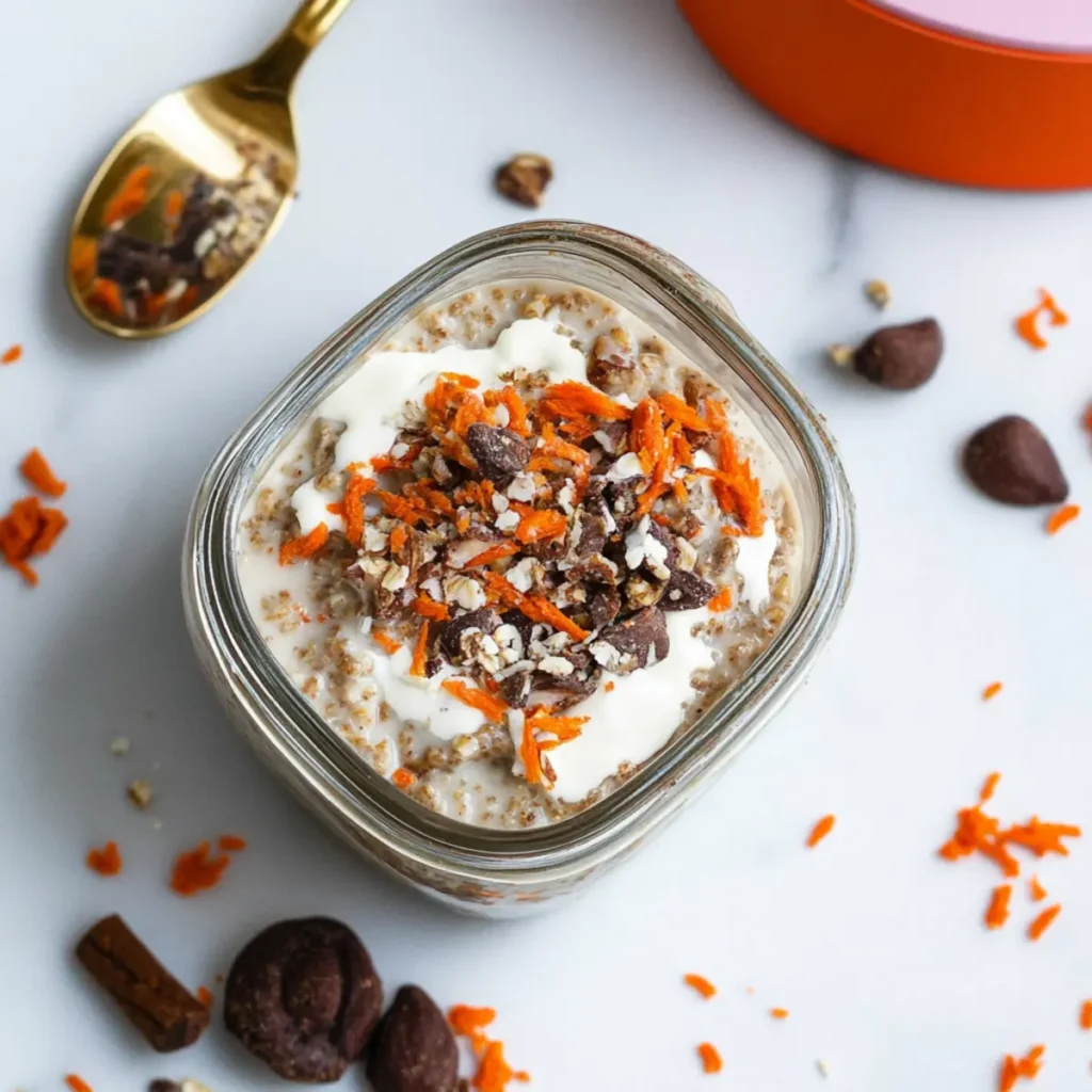 Carrot Cake Overnight Oats (Healthy & Easy Recipe)