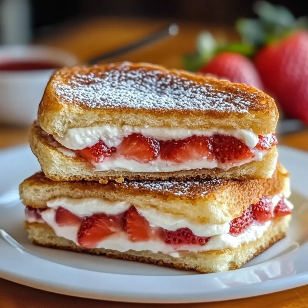 Fried Strawberry Cheesecake Sandwiches