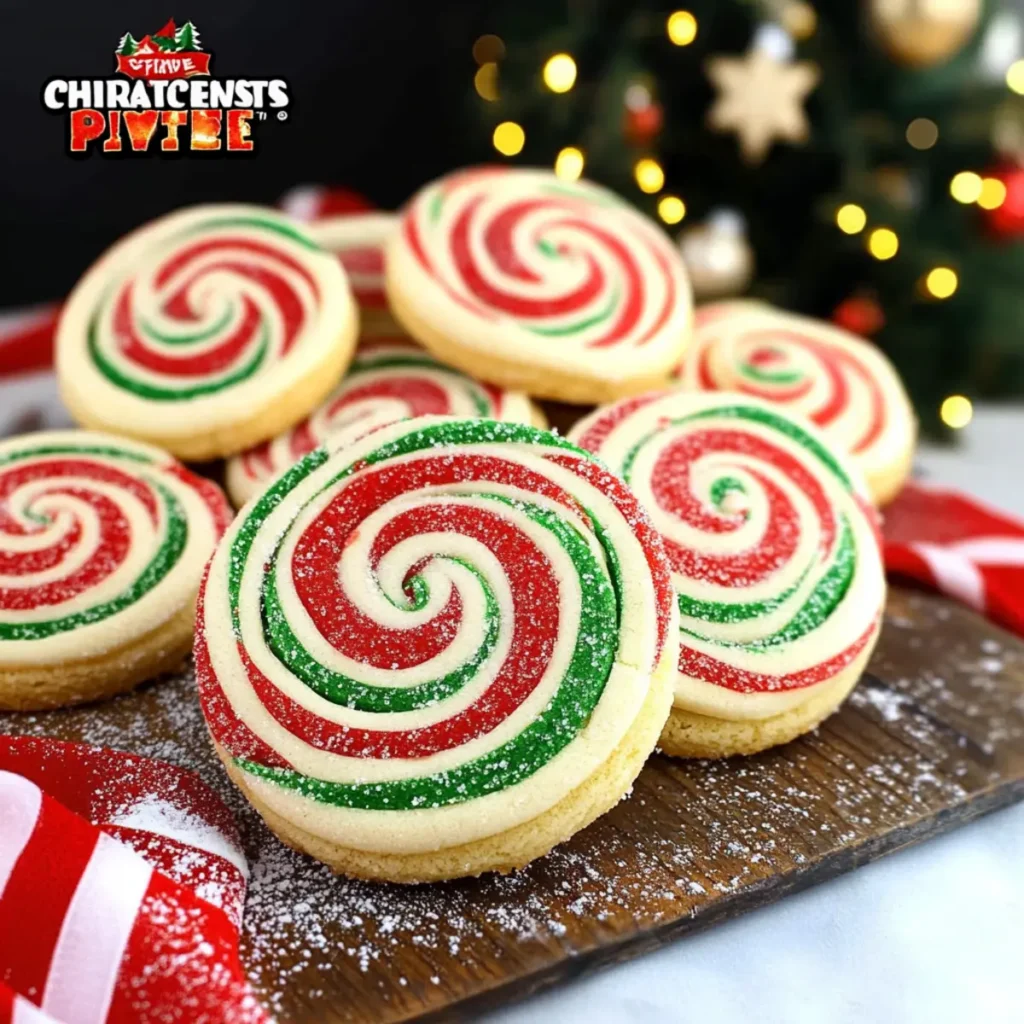 Christmas Pinwheel Sugar Cookies
