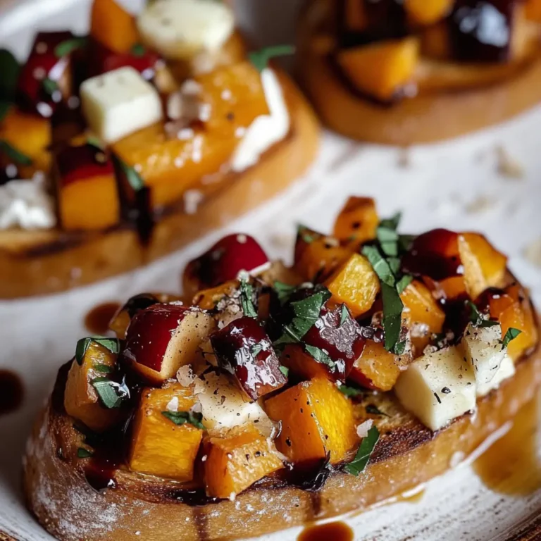 Delicious Fall Bruschetta with Butternut Squash and Apples
