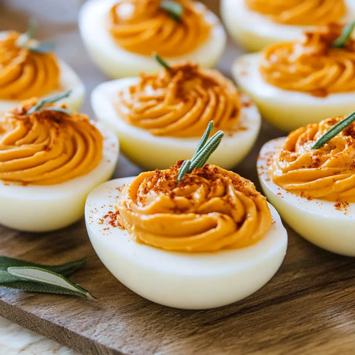 Thanksgiving Appetizer Deviled Eggs