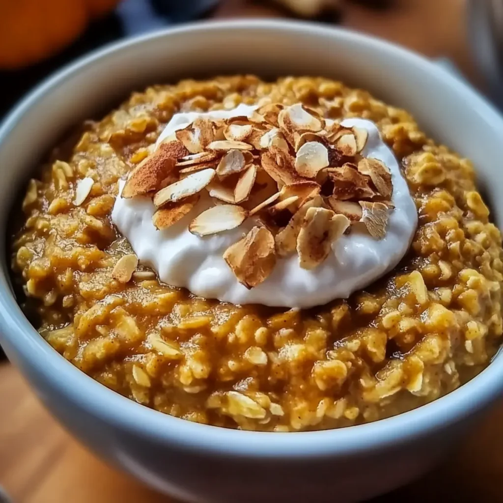 Warm Spiced Pumpkin Oatmeal