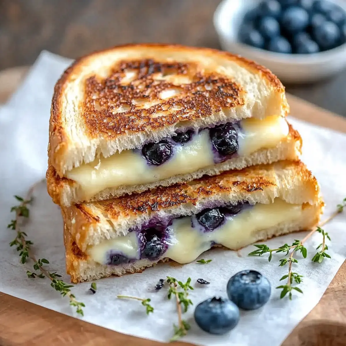 Gourmet Blueberry Grilled Cheese