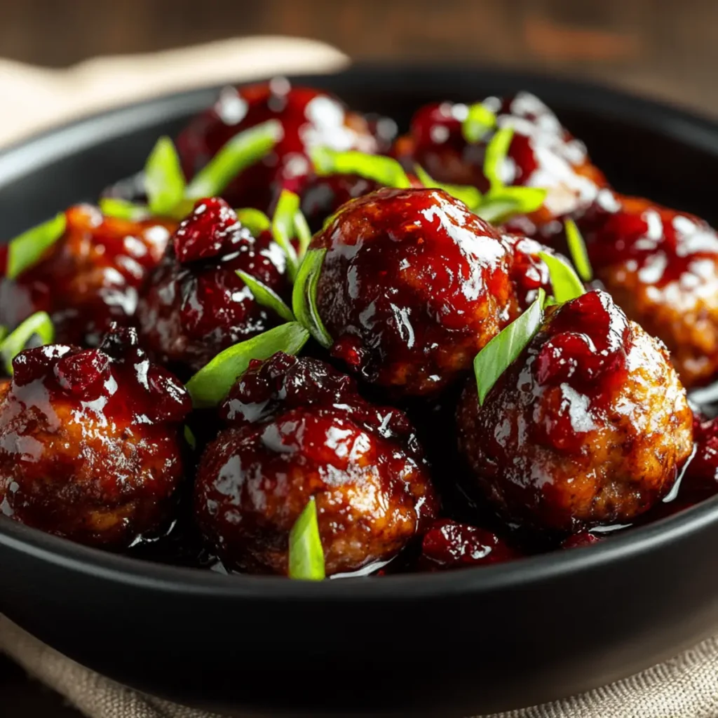 Sweet & Spicy Cranberry BBQ Meatballs | BiteTide