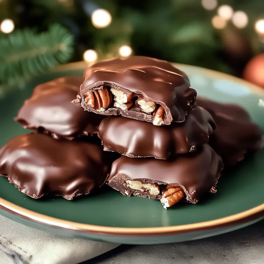 Easy Christmas Pecan Turtles