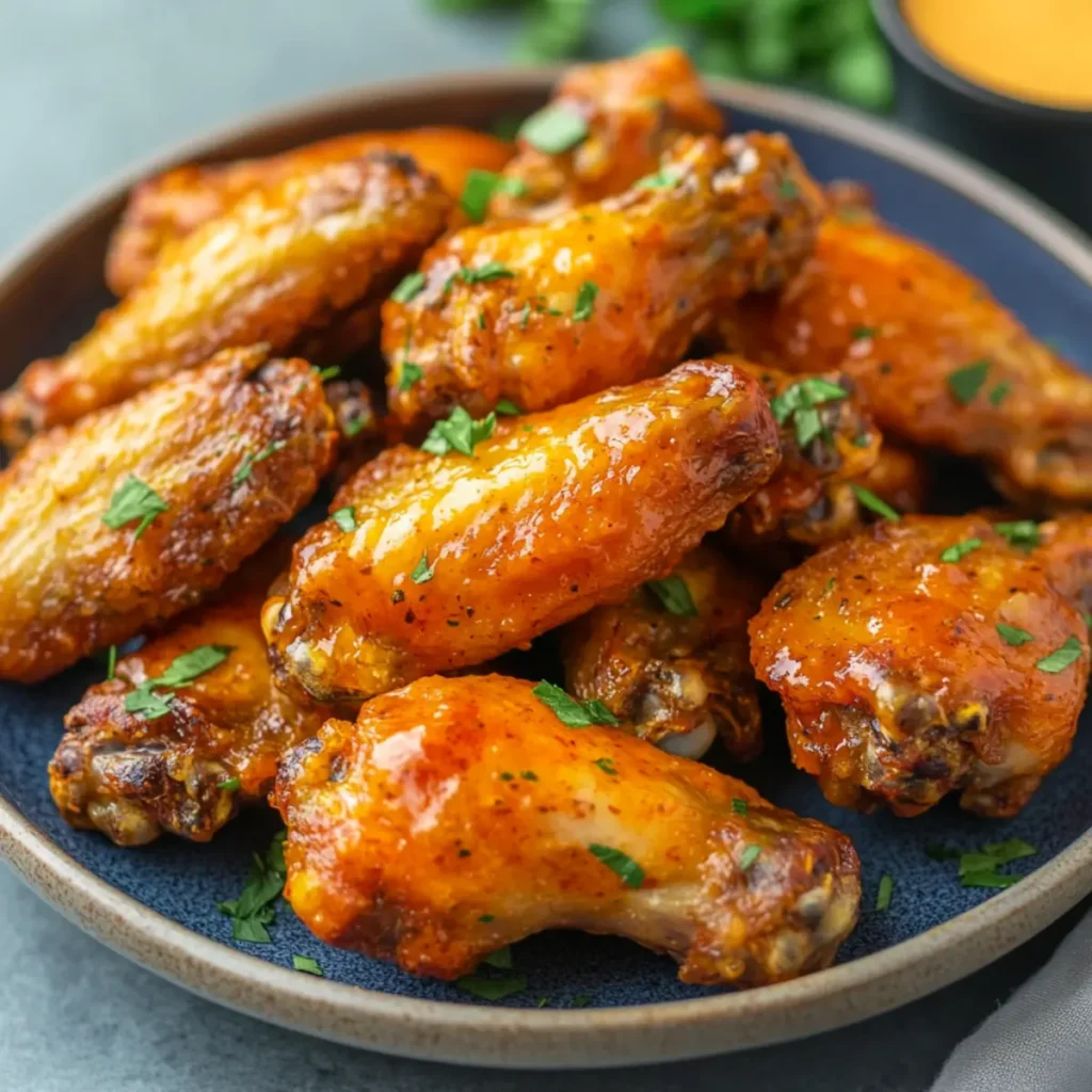The BEST Air Fryer Chicken Wings with Buffalo Sauce // EXTRA Crispy