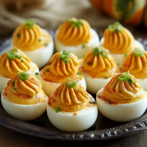 Pumpkin Deviled Eggs