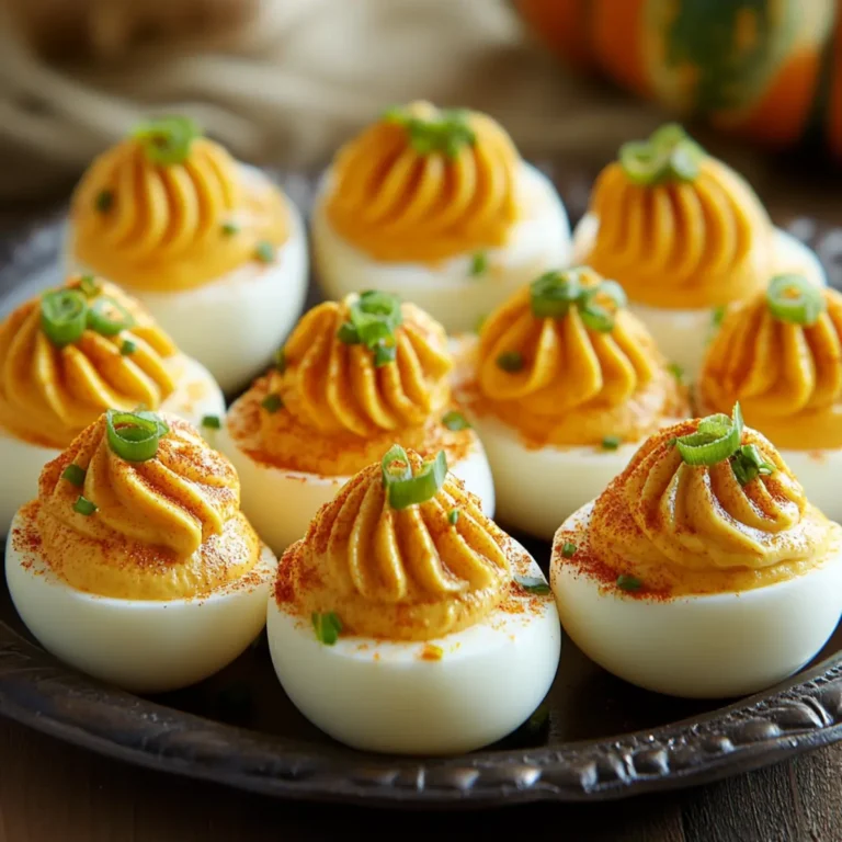 Pumpkin Deviled Eggs
