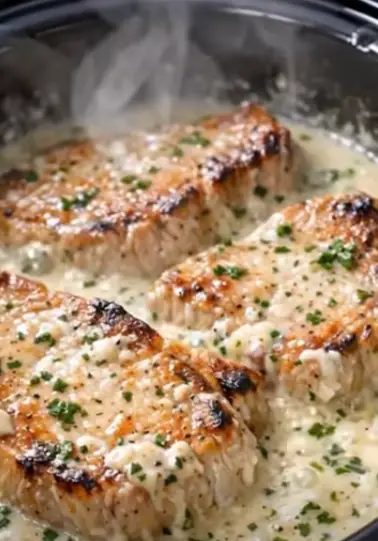 Weeknight Rescue Slow Cooker Moist Pork with Spoon-Worth Sauce