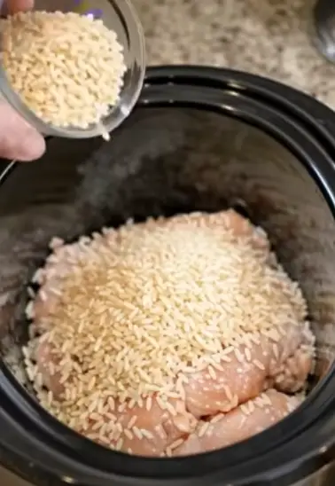 Slow Cooker Chicken & Rice Casserole – Creamy, Easy One-Pot Comfort Food