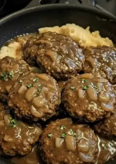 Hearty Salisbury Steak with Creamy Mushroom Gravy