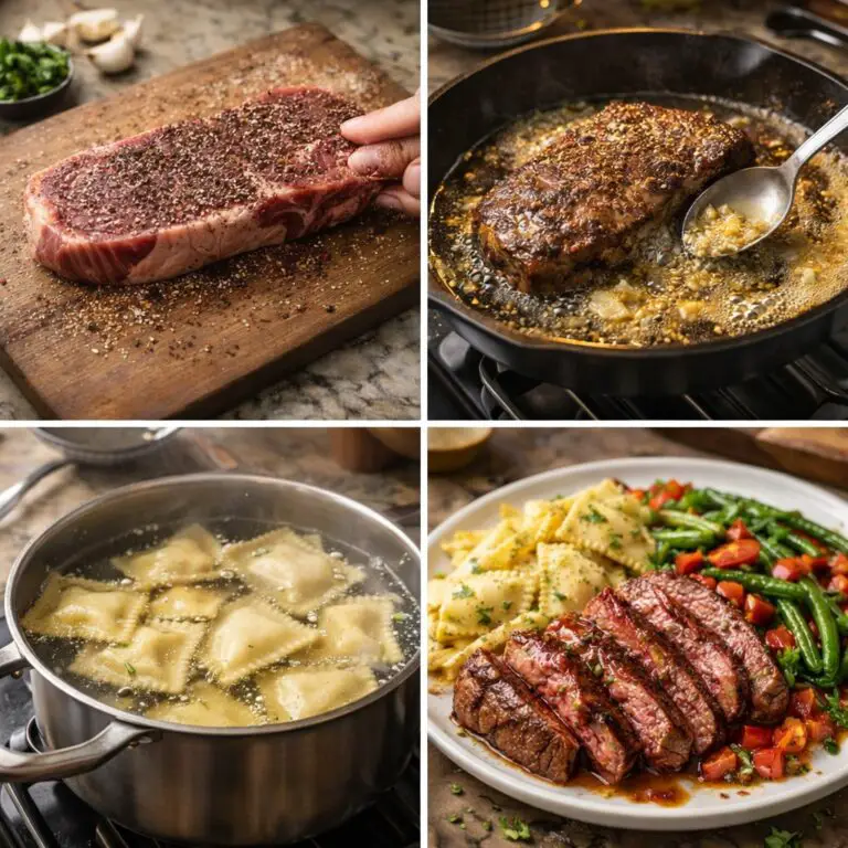 Steak Cuts & Cheese Ravioli in Garlic Butter: A Quick Steakhouse Pasta Dinner