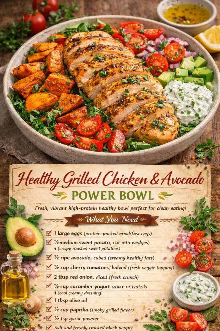 Healthy Grilled Chicken & Avocado Power Bowl