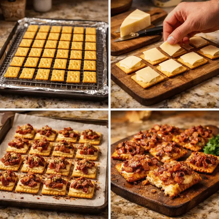 Parmesan Candied Bacon Crackers: Sweet, Salty Party Snack Everyone Loves