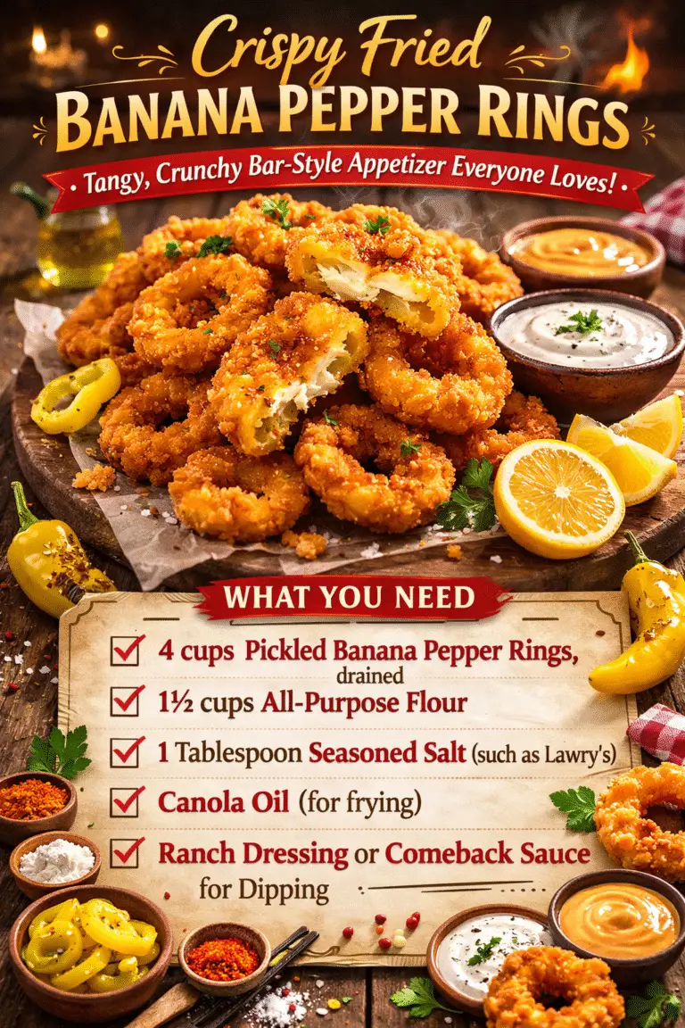 Crispy Fried Banana Pepper Rings: Tangy Bar-Style Appetizer