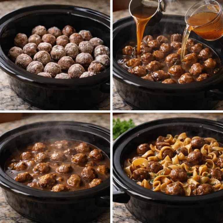 Amish Meatball Noodles