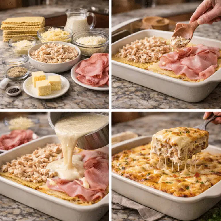 Chicken Cordon Bleu Lasagna – Creamy, Cheesy Comfort Food Favorite