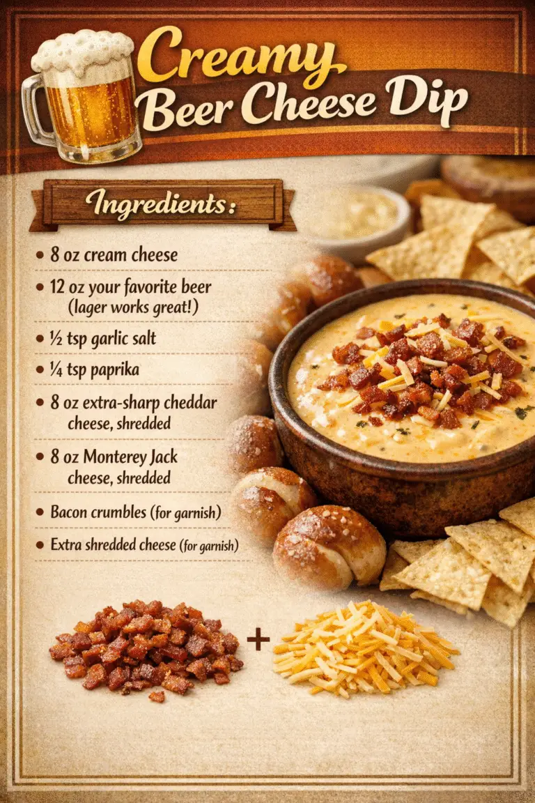 Creamy Beer Cheese Dip – Ultimate Comfort Food Party Favorite