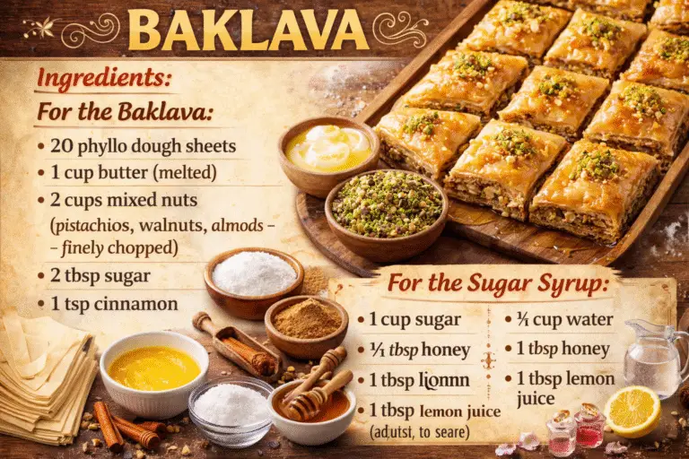 Baklava – Crispy, Buttery Layers with Sweet Nut Filling
