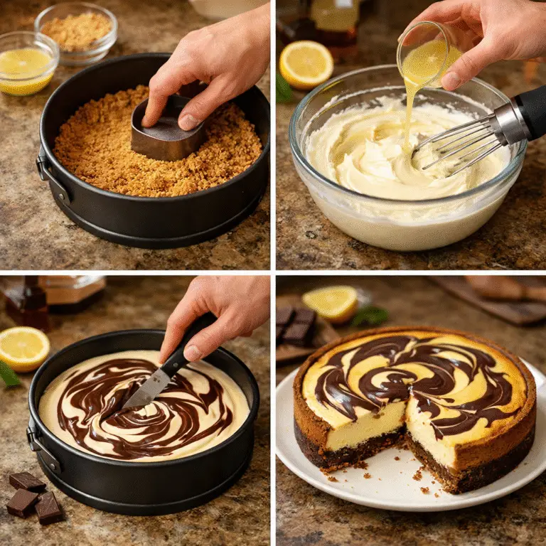 Lemon Chocolate Swirl Cheesecake That Delivers a Creamy, Irresistible Dessert