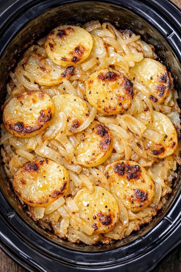 Old-Fashioned Crispy Sliced Baked Potatoes