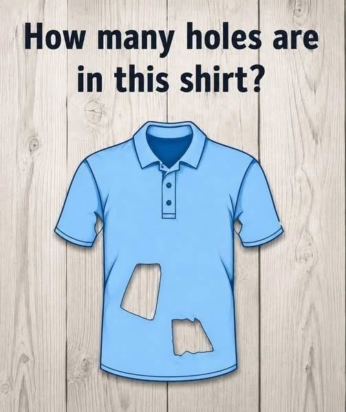 The Viral Shirt Hole Riddle That Stumps Millions: How Many Holes Are Really in This Shirt?